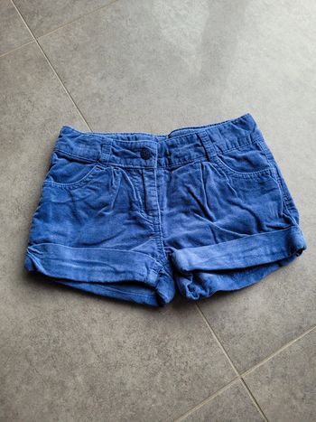 Short en velours bleu
