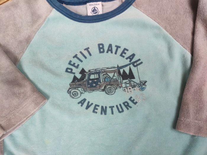 Pyjama velours Petit Bateau et tee-shirt manches courtes 4 ans - photo numéro 5