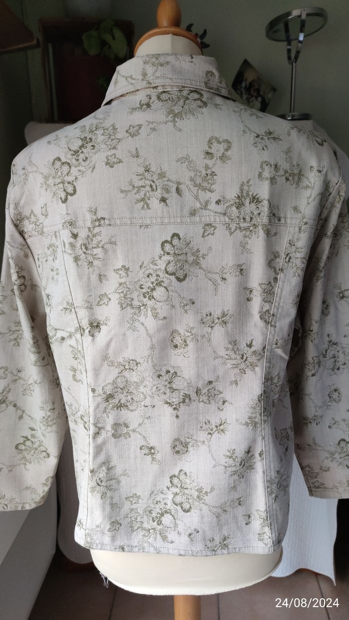 Veste beige imprimé floral LEWINGER - photo numéro 4