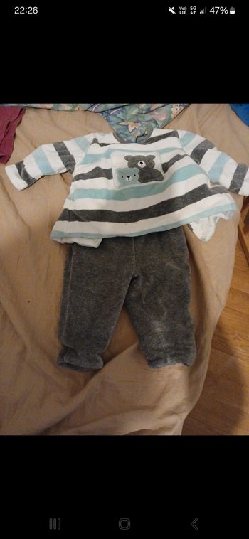 Pyjama velours 3 mois