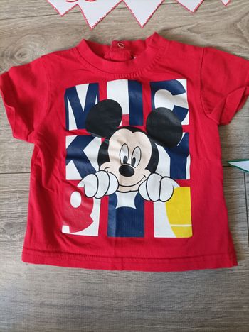 Tee-shirt rouge Mickey 6 mois