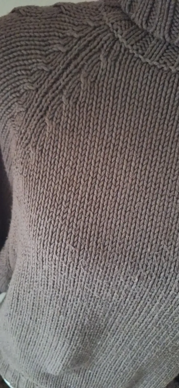 Pull col roulé marron t36 #F36S-320 - photo numéro 2