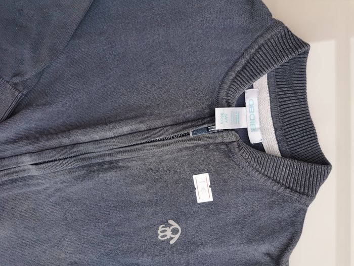 Gilet zippé marine 3 ans - photo numéro 2