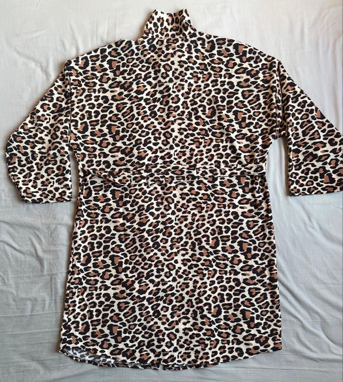 Robe tunique marron à motifs animaliers, Taille unique - photo numéro 2