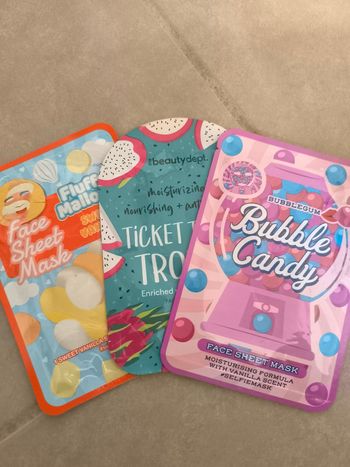 Lot de 3 masques visages