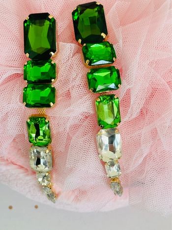 Boucles d’oreilles pendantes strass
