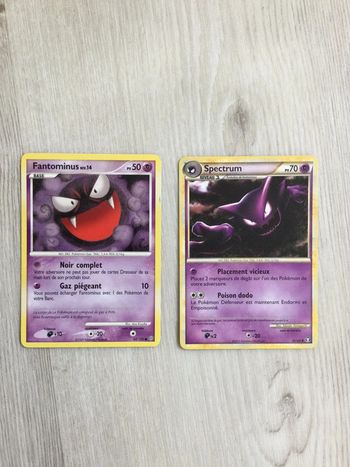 Cartes pokemon fantominus et spectrum