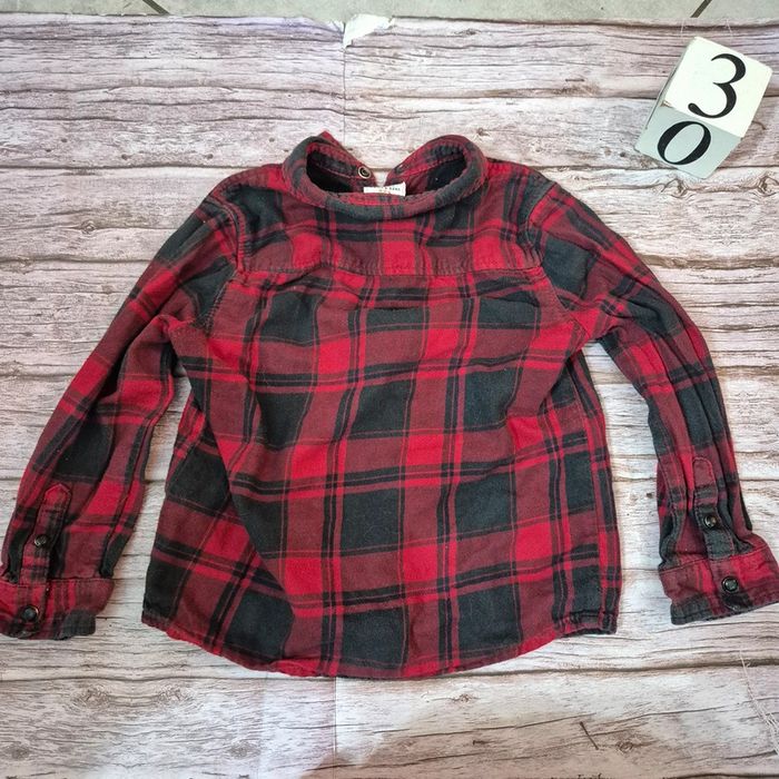 Chemise  à  carreaux rouge tape à l'œil 3ans 96cm - photo numéro 6