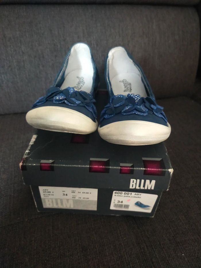 Ballerines neuves Bellamy T 34 bleu - photo numéro 2