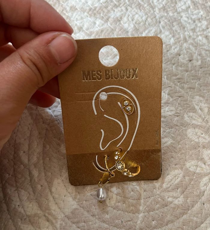 Boucles d’oreilles Adopt Acier Doré