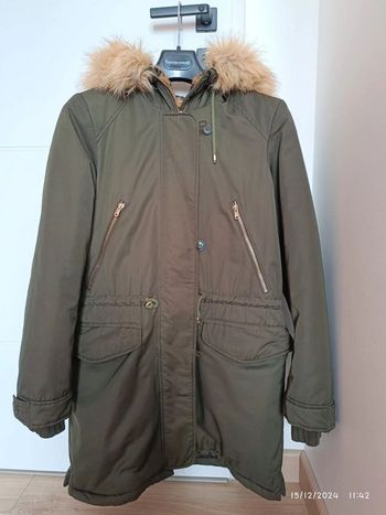 Parka trench Zara vert foncé