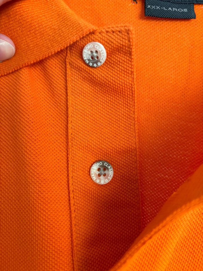 Polo MCS Marlboro Classics orange – Slim Fit – Taille XXXL - photo numéro 3