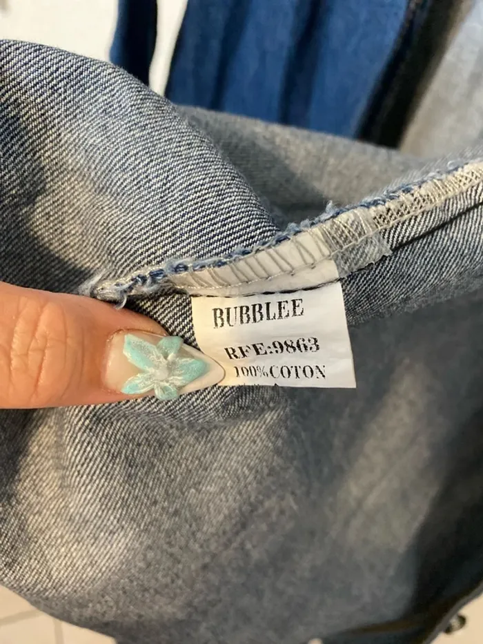 superbe veste en jean longue Bubblee taille 50 neuve - photo numéro 4