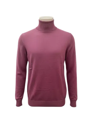 Pull col roulé Macidman terracotta homme Taille 3XL