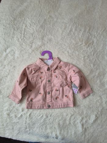 Veste en jean rose 12/18 mois