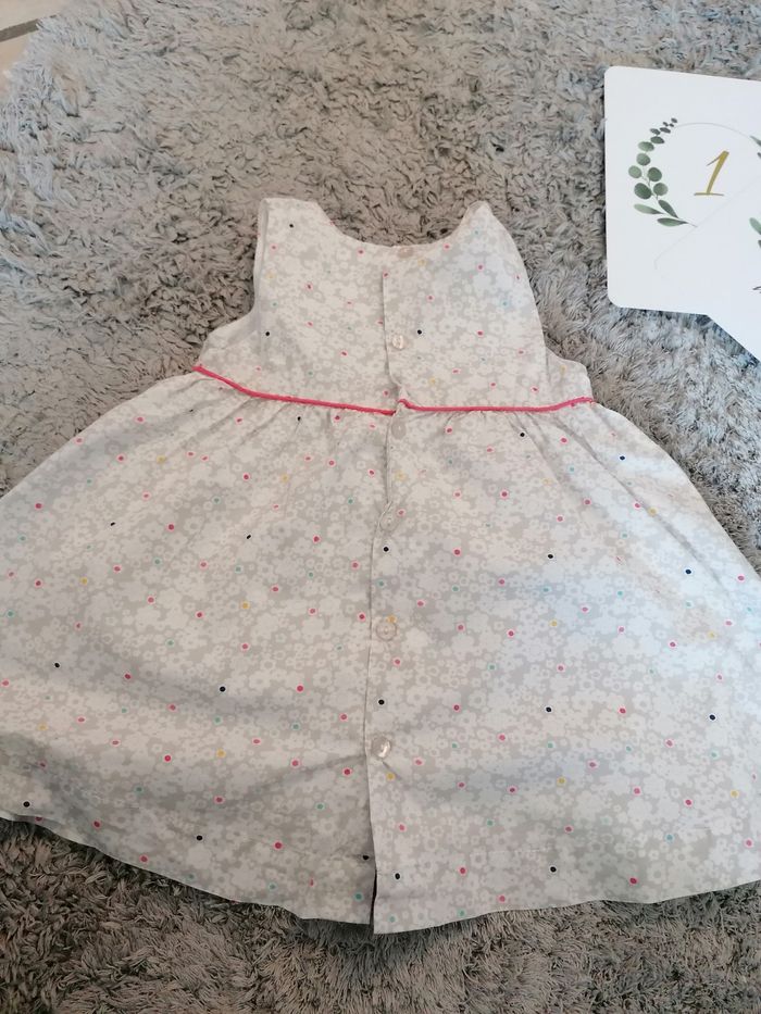 Robe à motifs gris blanc Obaibi 12 mois - photo numéro 2