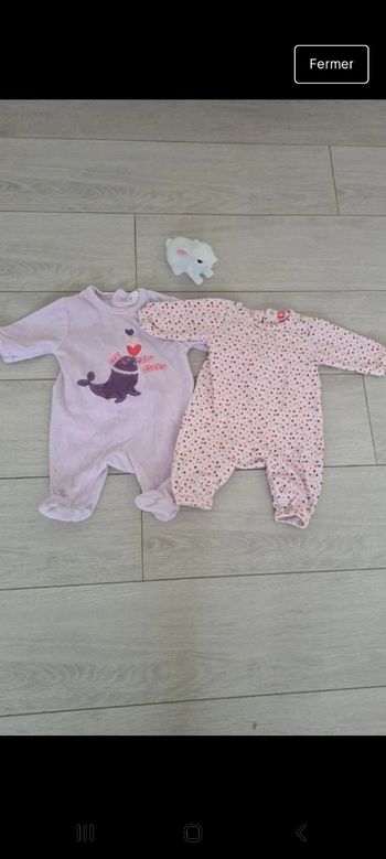 Lot de 2 pyjamas  1 mois