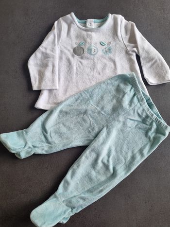Pyjama velours 2 pièces Obaïbi 12 mois