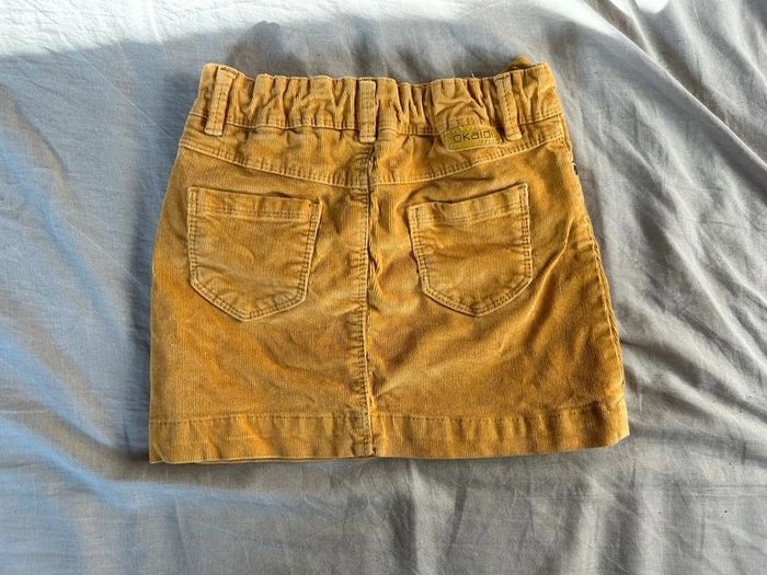 Jupe velours côtelé jaune moutard 5 ans okaidi - photo numéro 3