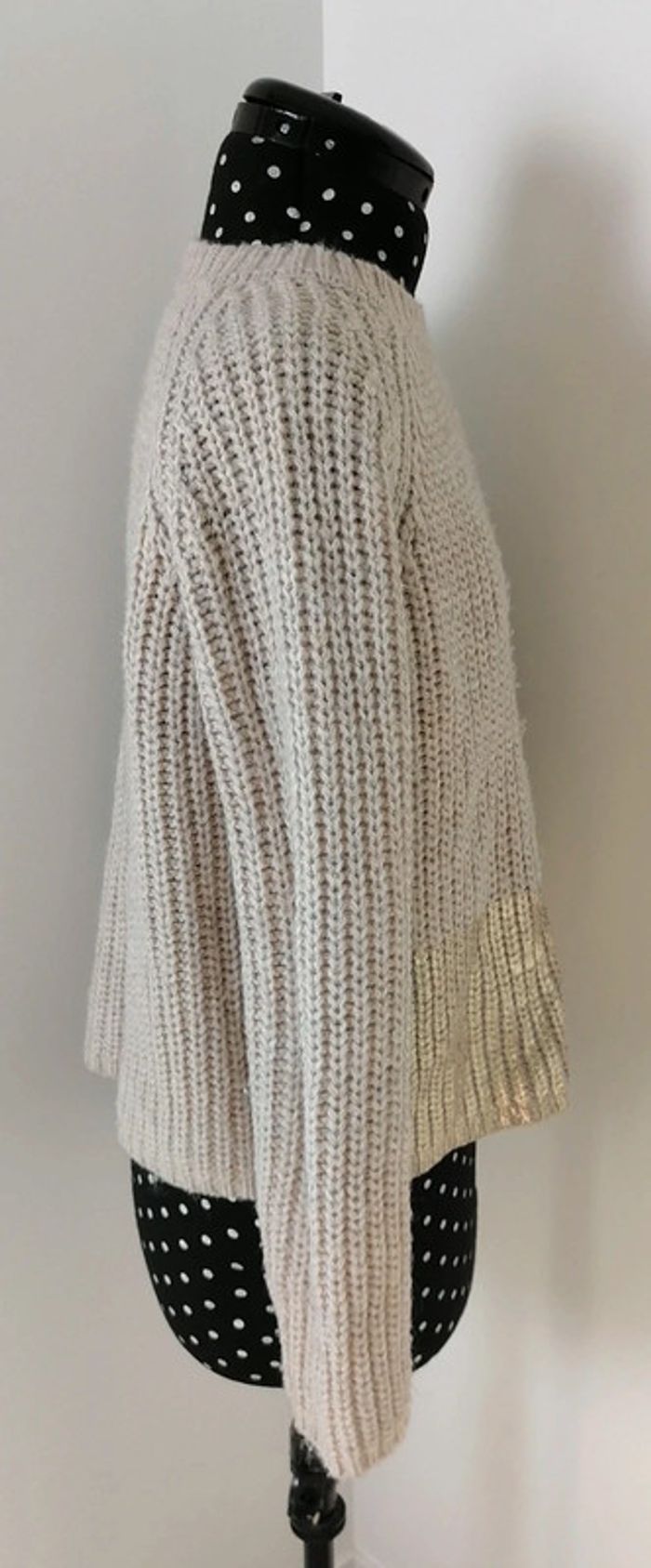 Pull mailles beige doré laine acrylique alpaga Taille S River Woods - photo numéro 3