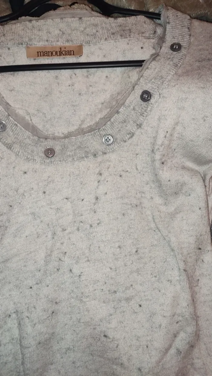 Pull Manoukian gris taille M - photo numéro 4