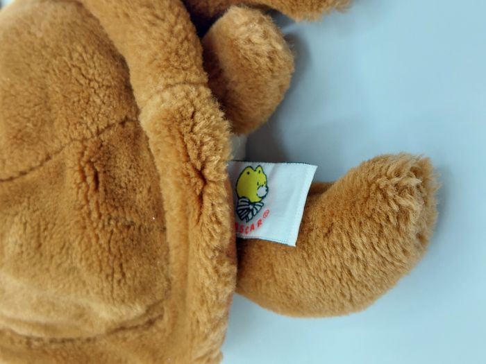 Peluche doudou tortue marron beige LASCAR 28 cm yeux durs - photo numéro 4