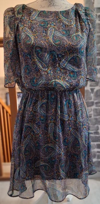 Robe courte au motif cachemire
