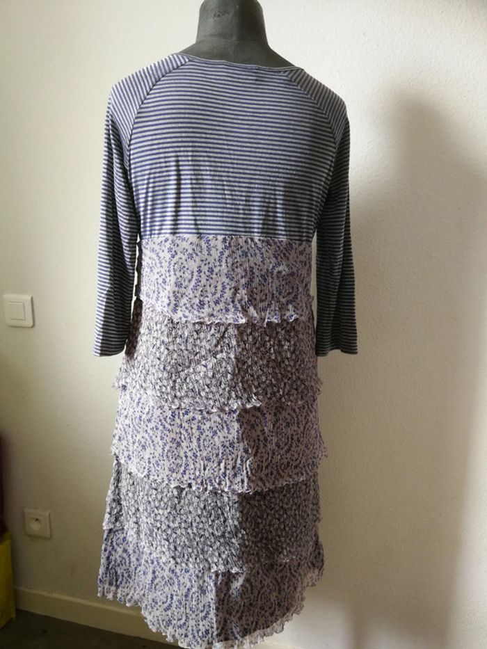 Robe chic One Step volants soie vintage L 40 - photo numéro 3