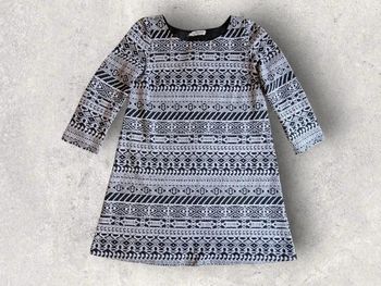 Robe courte Ba&sh a manches 3/4 et motif noir et blanc taille 1