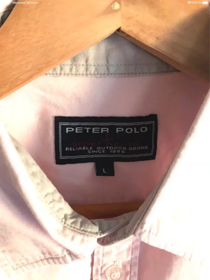 Chemise homme Peter Polo rose taille L - photo numéro 3