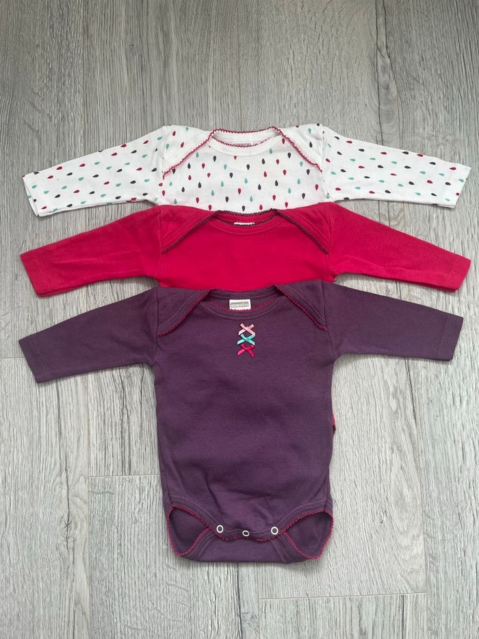 Lot de 10 bodies ML bébé – 3 mois / marques Kiabi, Tex, Petit Bateau & Absorba - photo numéro 5