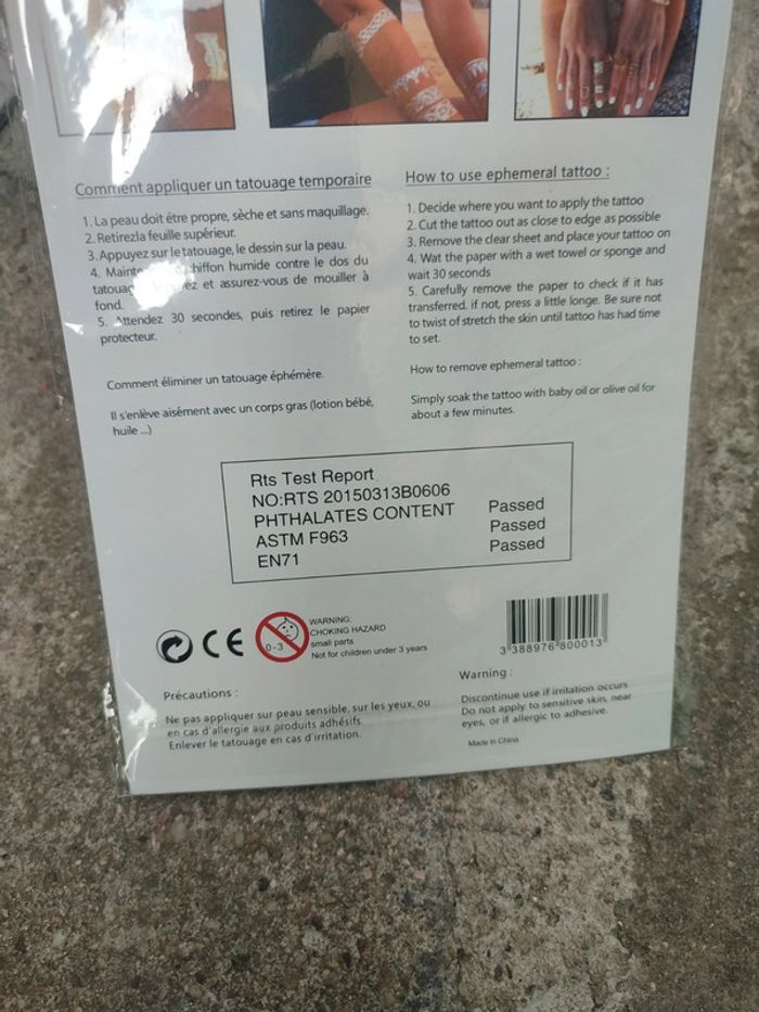 Tatouage plaquette temporaire - photo numéro 9