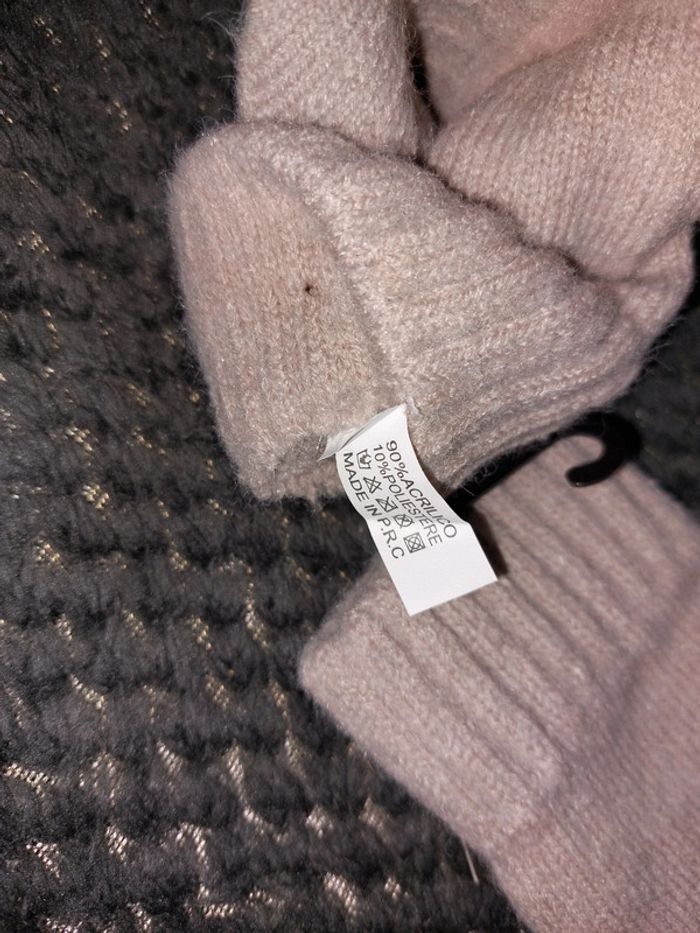 Mitaines/Gants rose/gris T.U Neuf - photo numéro 8