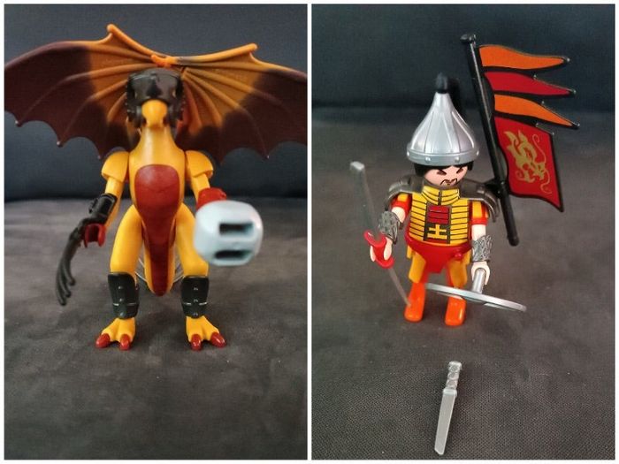 🔥 Playmobil 5462 - Dragon de Pierre avec Guerrier 🔥