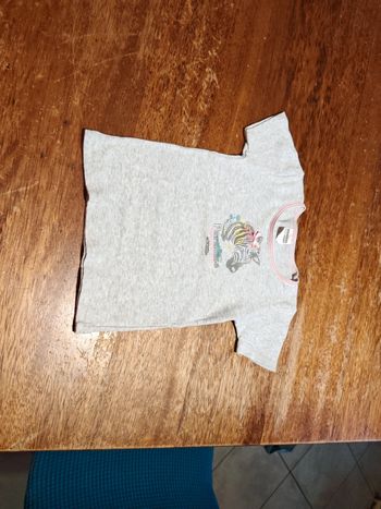 T shirt gris zèbre fille - taille 2 ans Absorba