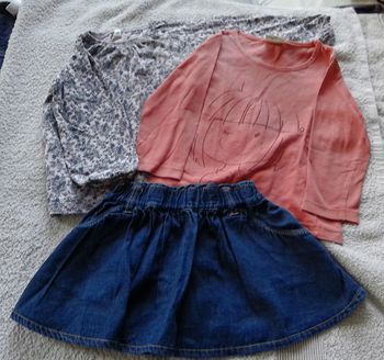 Lot de 2 tee-shirts + une jupe