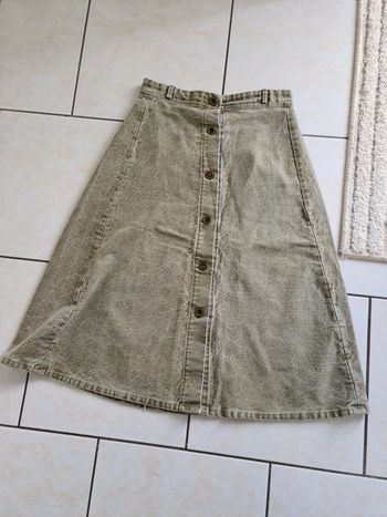 Jupe jean's kaki delavé