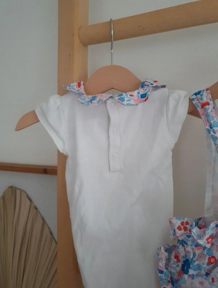 Ensemble barboteuse/body jacadi/liberty exclusif taille 12 mois. - photo numéro 6