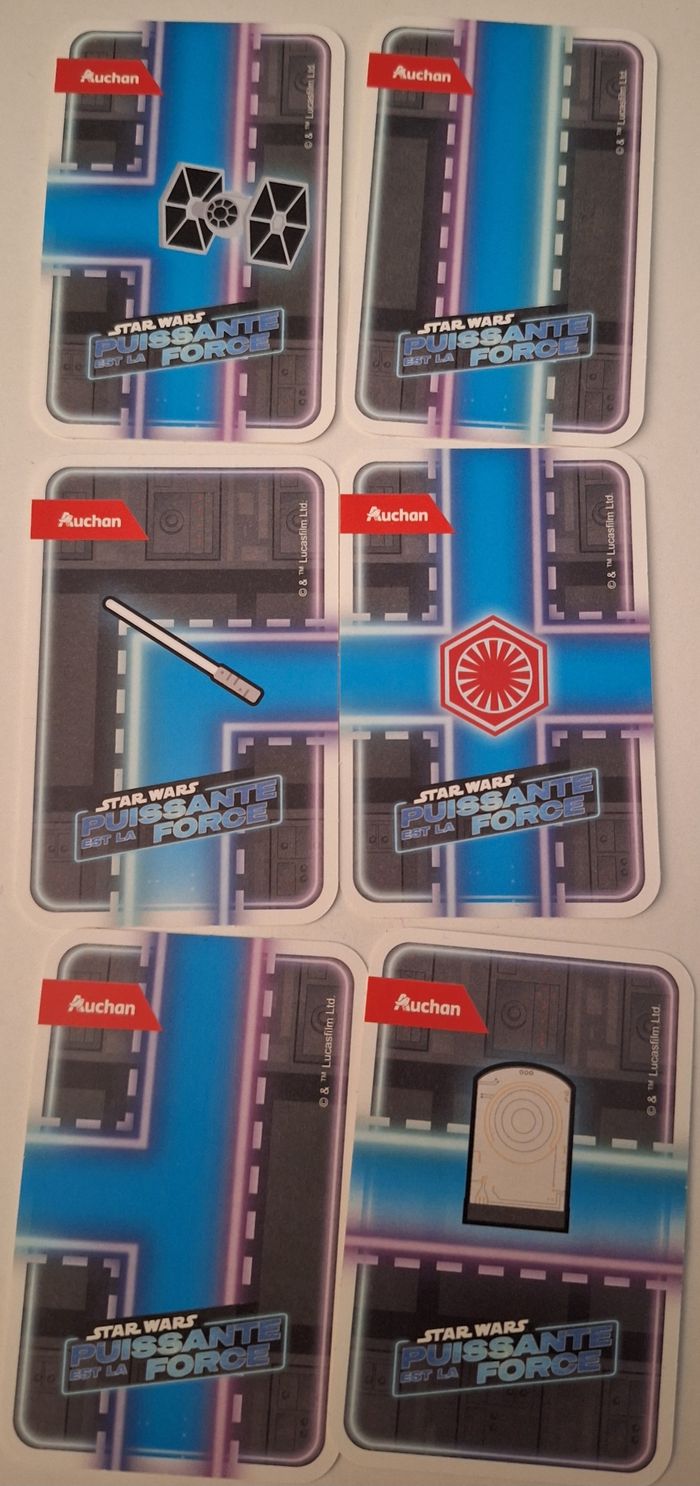 Lot de 6 cartes Star Wars Auchan - photo numéro 2