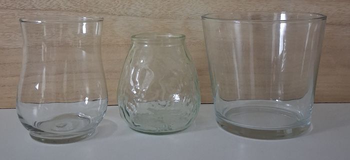 Lot de cinq pots en verre transparent - photo numéro 2