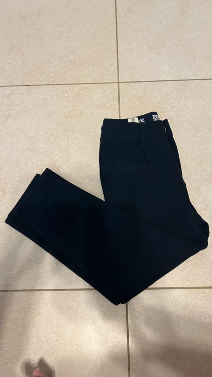 Pantalon forme chino navy en maille garçon IKKS 5 ans - photo numéro 3