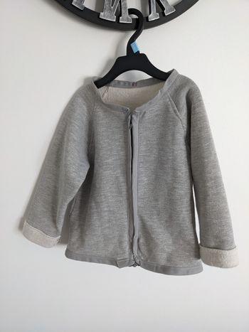 Veste à fermeture éclaire grise argenté