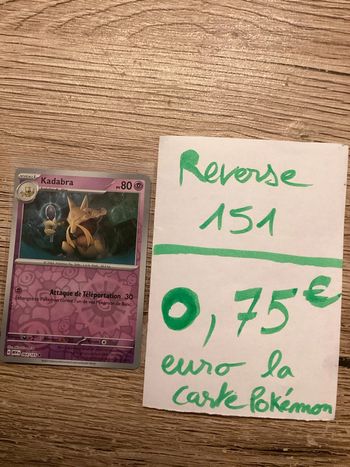 carte Pokémon kadabra reverse 064/165 EV3.5 collection 151 FR neuf sortie de booster
