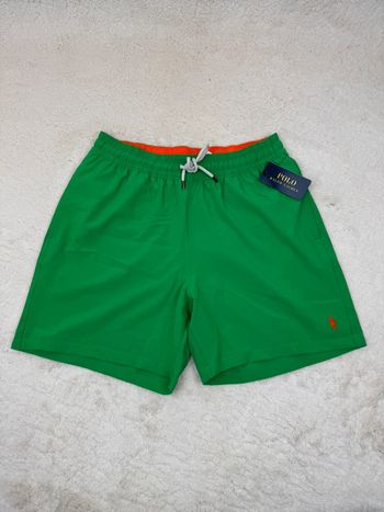 Short de Bain Ralph Lauren Vert Uni Neuf Taille M