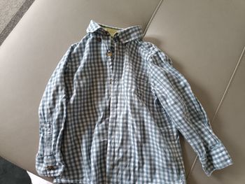 Chemise a petits carreaux bleu