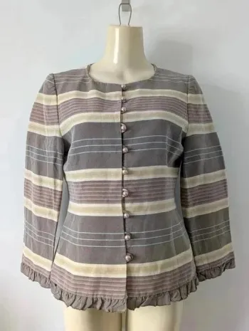 Veste chic en lin - Platine - taille 36 - made in France