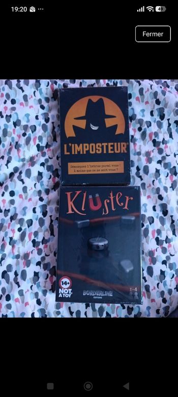 Jeux kluster et l'imposteur 