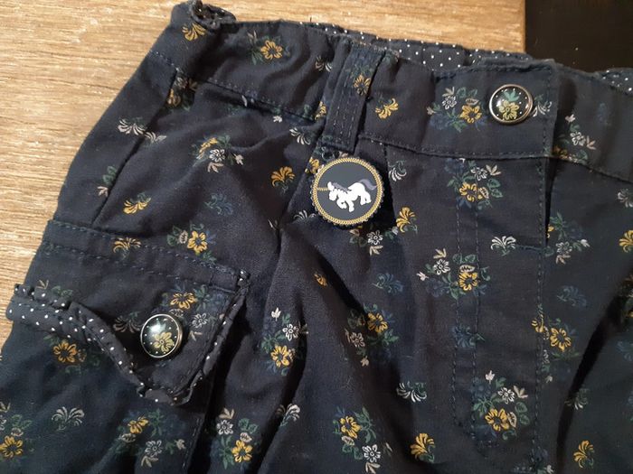 Short liberty sergent major licorne 24 mois bébé fille neuf bleu jaune moutarde - photo numéro 2