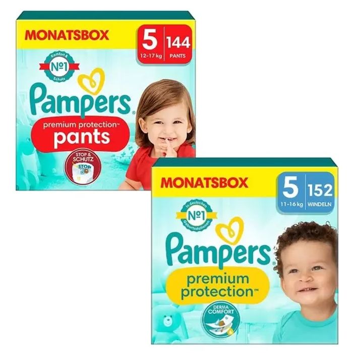Pampers  Premium Protection  Pants et Baby-Dry Taille 5