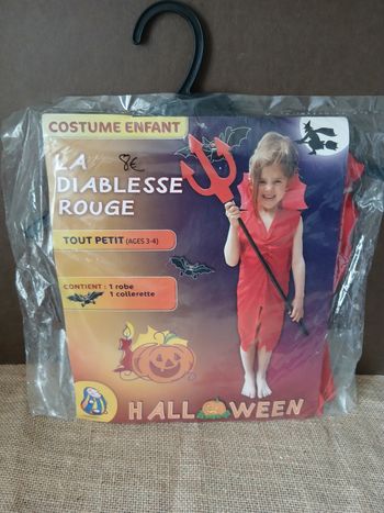 Déguisement halloween la diablesse rouge 3-4ans